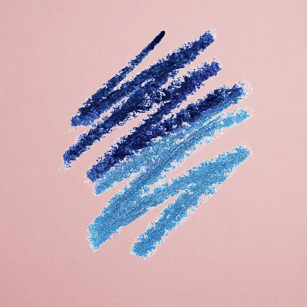 مداد چشم 2 سر  آنکالر- رنگ آبی و آبی کاربنی