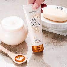 کرم دست شیر و عسل اوریفلیم مدل Milk & Honey Gold حجم 75 میل